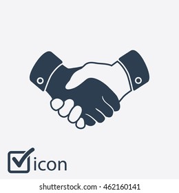 Handshake sign icon. Successful business symbol. Flat design style.