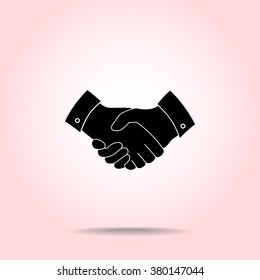 Handshake sign icon, vector illustration. Flat design style 
