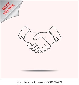 Handshake sign icon, vector illustration. Flat design style 