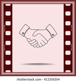 Handshake sign icon, vector illustration. Flat design style 