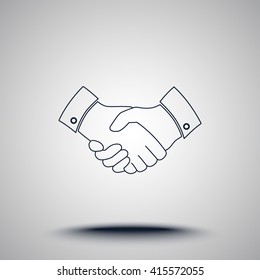 Handshake sign icon, vector illustration. Flat design style 