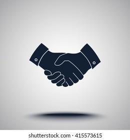Handshake sign icon, vector illustration. Flat design style 