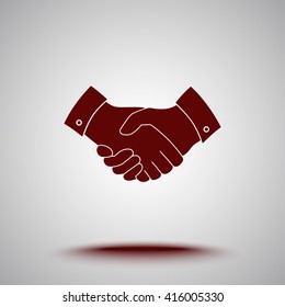 Handshake sign icon, vector illustration. Flat design style 