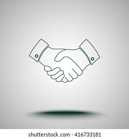 Handshake sign icon, vector illustration. Flat design style 
