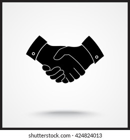 Handshake sign icon, vector illustration. Flat design style 