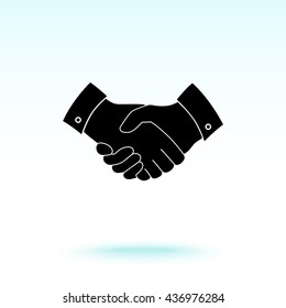 Handshake sign icon, vector illustration. Flat design style 