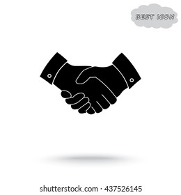 Handshake sign icon, vector illustration. Flat design style 