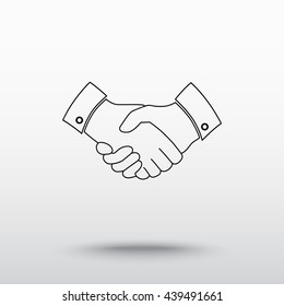Handshake sign icon, vector illustration. Flat design style 