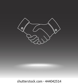 Handshake sign icon, vector illustration. Flat design style 