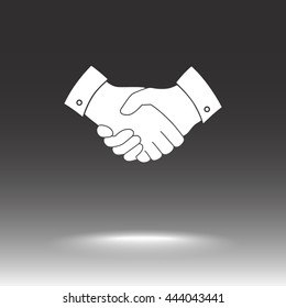 Handshake sign icon, vector illustration. Flat design style 