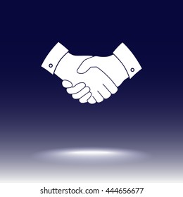 Handshake sign icon, vector illustration. Flat design style 