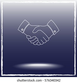 Handshake sign icon, vector illustration. Flat design style 