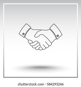 Handshake sign icon, vector illustration. Flat design style 