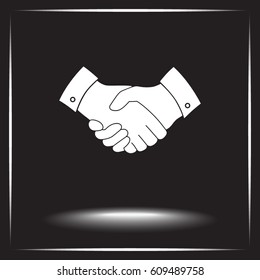 Handshake sign icon, vector illustration. Flat design style 