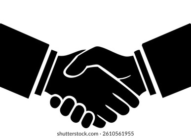 Handshake Silhouette Icon in EPS Format