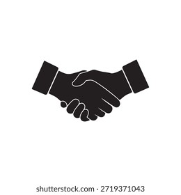 Handshake. silhouette icon vector flat design