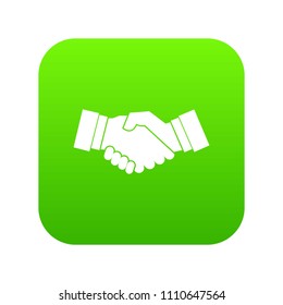 Handshake in simple style isolated on white background vector illustration
