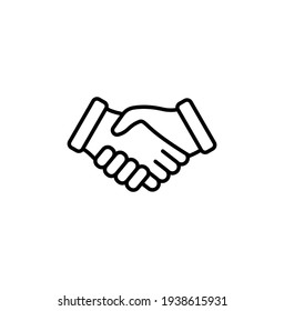 Handshake Simple Thin Line Icon Vector Illustration