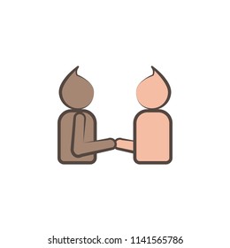 handshake sketch style icon. Element of peace hand drawn icon. Premium quality graphic design icon. Signs and symbols collection icon for websites and web design