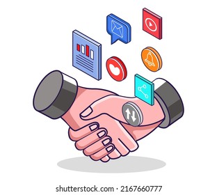 Handshake and social media apps
