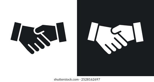 Handshake sólido ícone vetor pacote
