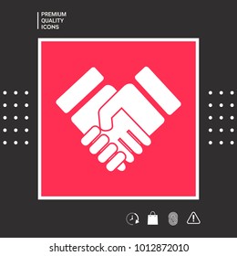 Handshake stylized symbol