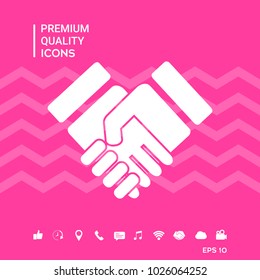 Handshake stylized symbol