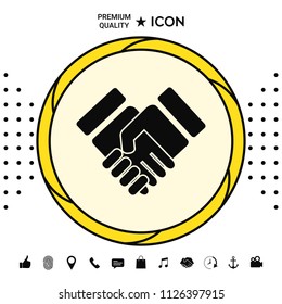 Handshake stylized symbol
