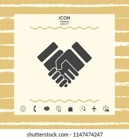 Handshake stylized symbol