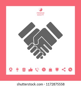 Handshake stylized symbol