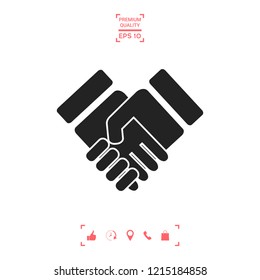 Handshake stylized symbol