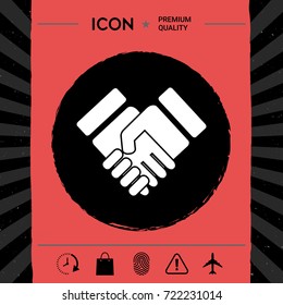 Handshake stylized symbol
