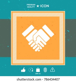 Handshake stylized symbol