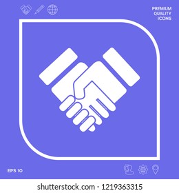 Handshake stylized symbol. Graphic elements for your design