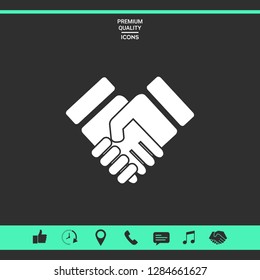 Handshake stylized symbol. Graphic elements for your design