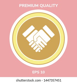 Handshake stylized symbol. Graphic elements for your design