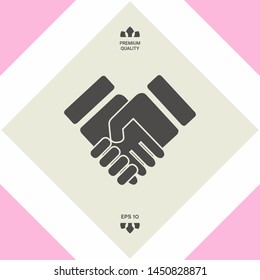 Handshake stylized symbol. Graphic elements for your design