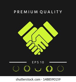 Handshake stylized symbol. Graphic elements for your design