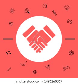Handshake stylized symbol. Graphic elements for your design