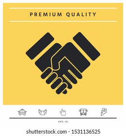 Handshake stylized symbol. Graphic elements for your design