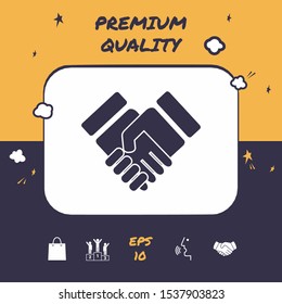 Handshake stylized symbol. Graphic elements for your design