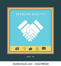 Handshake stylized symbol. Graphic elements for your design