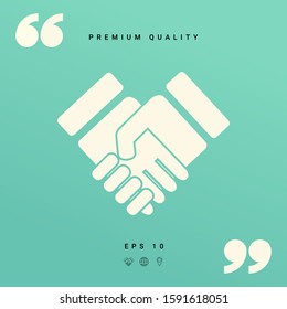 Handshake stylized symbol. Graphic elements for your design
