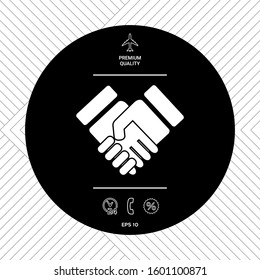 Handshake stylized symbol. Graphic elements for your design