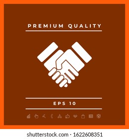 Handshake stylized symbol. Graphic elements for your design