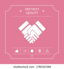 Handshake stylized symbol. Graphic elements for your design