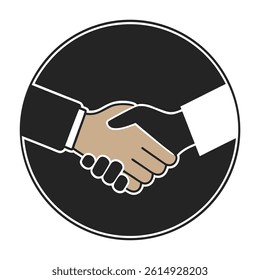 Handshake symbol of agreement partnership and business deal