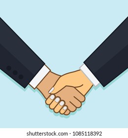 handshake symbol, human hand sign. vector illustration