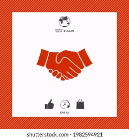 Handshake symbol icon. Elements for your design