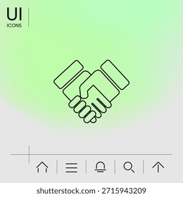 Icono de símbolo de apretón de manos. Elementos para su diseño